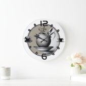 Graukaffee Große Wanduhr (Zuhause)