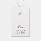 Graukalligraphie Typ Einfach und elegant Geschenkanhänger (Vorderseite)