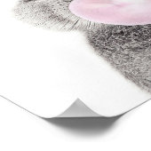 Graukaninchen blasen Kaugummi Anemon Blume Poster (Ecke)