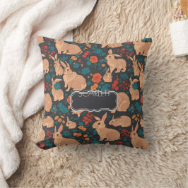 Graukaninchen Mosaik Personalisiertes Muster Kissen