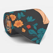 Graukaninchen Mosaik Personalisiertes Muster Krawatte (Gerollt)