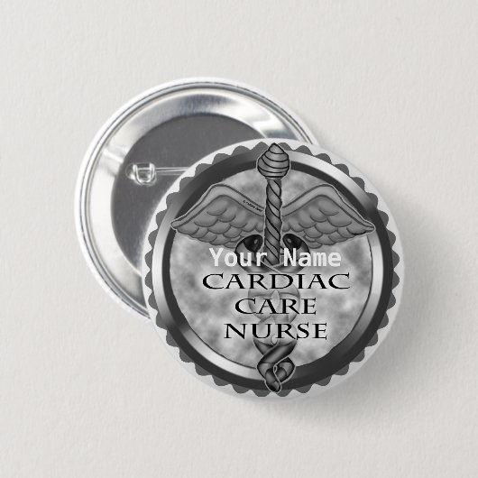 Graukardiale Pflegekrankheit Button (Vorne & Hinten)