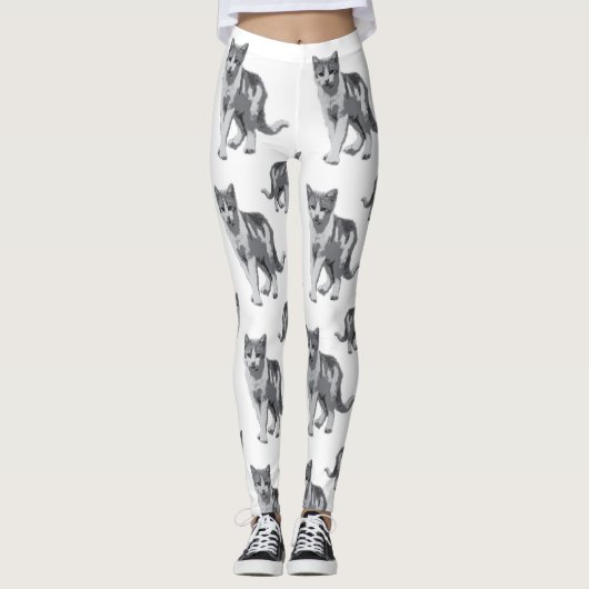 Graukätzchen Leggings (Vorderseite)