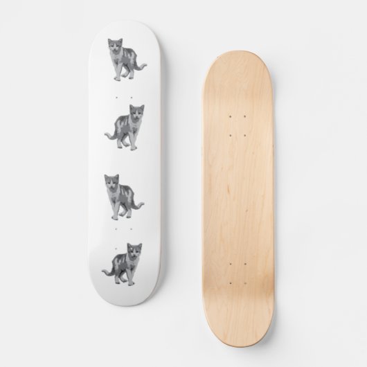 Graukätzchen Skateboard (Vorderseite)