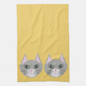Graukatze, gelb geschirrtuch (Vertikal)