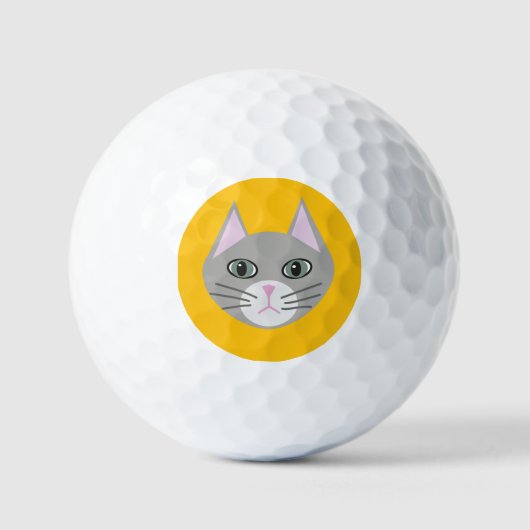 Graukatze, gelb golfball (Vorderseite)