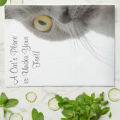 Graukatze Golden Eyes Nah Küchentuch (Gefaltet)