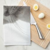 Graukatze Golden Eyes Nah Küchentuch (Viertel Falte)