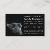 Graukatze, Tierarzt, Veterinärdienst Visitenkarte (Vorderseite)