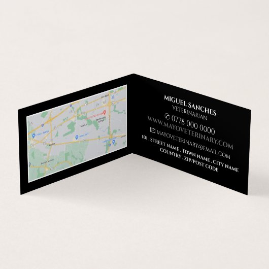 Graukatze, tierärztlich, tierärztlich visitenkarten (Innenseite)