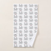 Graukatzendesign Badhandtuch Set (Handtuch)