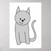 Graukatzenfisch Cartoon. Poster (Vorne)