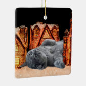 Graukatzenjause Keramikornament (Rechts)