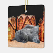 Graukatzenjause Keramikornament (Links)