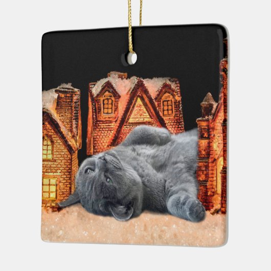 Graukatzenjause Keramikornament (Links)