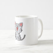 Graukatzenkatze Cartoon Kaffeetasse (VorderseiteRechts)