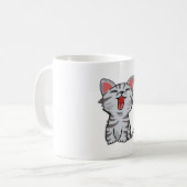 Graukatzenkatze Cartoon Kaffeetasse (Vorderseite Links)