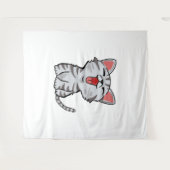 Graukatzenkatze Cartoon Wandteppich (Vorderseite (Horizontal))