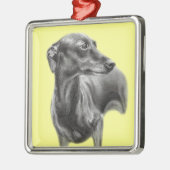 Graukohle zeichnend silbernes ornament (Links)