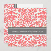 Graukorallen Hochzeit Neubelebung Einladung (Vorne/Hinten)