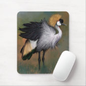 Graukrane Vogelmousepad Mousepad (Mit Mouse)