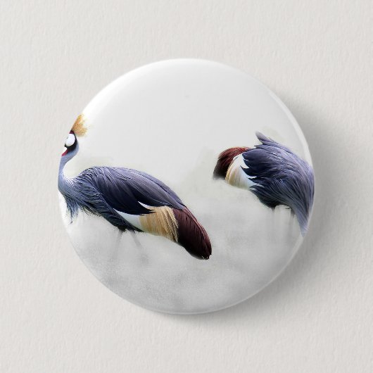 Graukranich Button (Vorderseite)