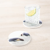 Graukranich Getränkeuntersetzer (Seite)