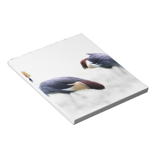 Graukranich Notizblock (angewinkelt)