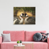 Graukraniches Vogelpaar Leinwanddruck (Insitu (Wohnzimmer))