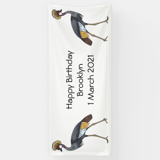 Graukranichkraniche Cartoon Banner (Vertikal)