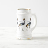 Graukranichkraniche Cartoon Bierglas (VorderseiteRechts)