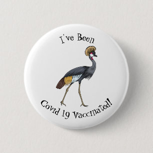 Graukranichkraniche Cartoon Button