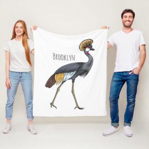 Graukranichkraniche Cartoon Fleecedecke