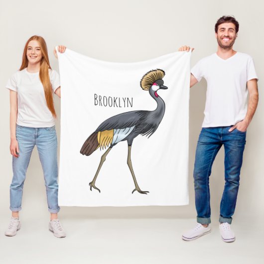 Graukranichkraniche Cartoon Fleecedecke (Beispiel)