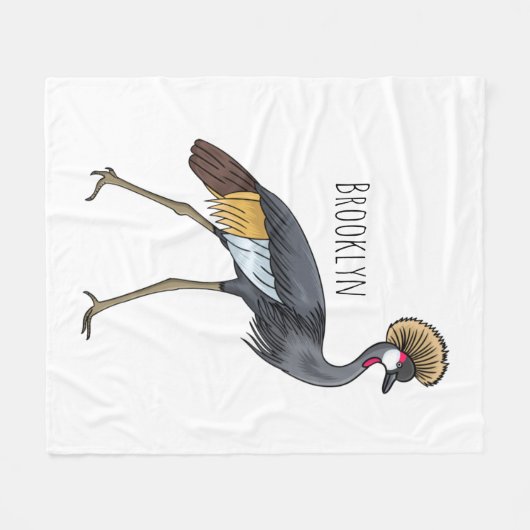 Graukranichkraniche Cartoon Fleecedecke (Vorderseite (Horizontal))