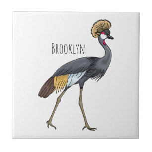 Graukranichkraniche Cartoon Fliese