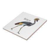 Graukranichkraniche Cartoon Fliese (Seite)