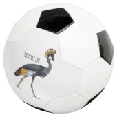 Graukranichkraniche Cartoon Fußball (Dreiviertel)