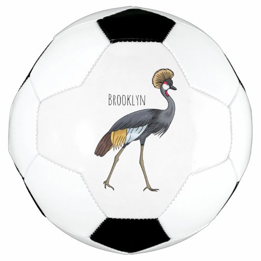Graukranichkraniche Cartoon Fußball (Vorderseite)