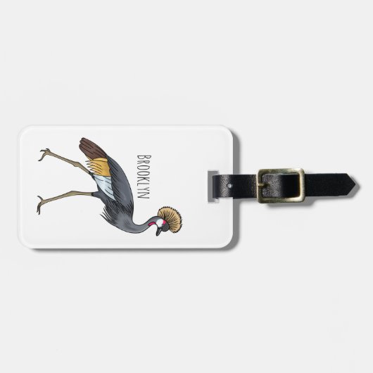 Graukranichkraniche Cartoon Gepäckanhänger (Vorderseite horizontal)