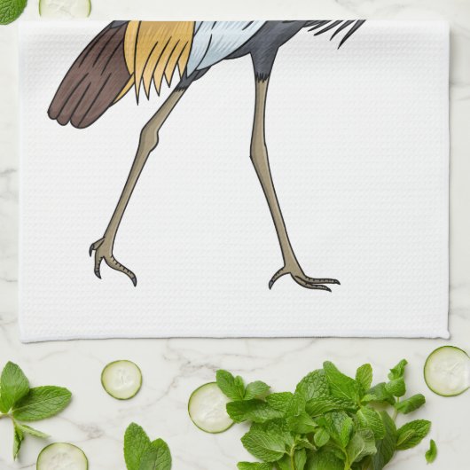 Graukranichkraniche Cartoon Geschirrtuch (Gefaltet)