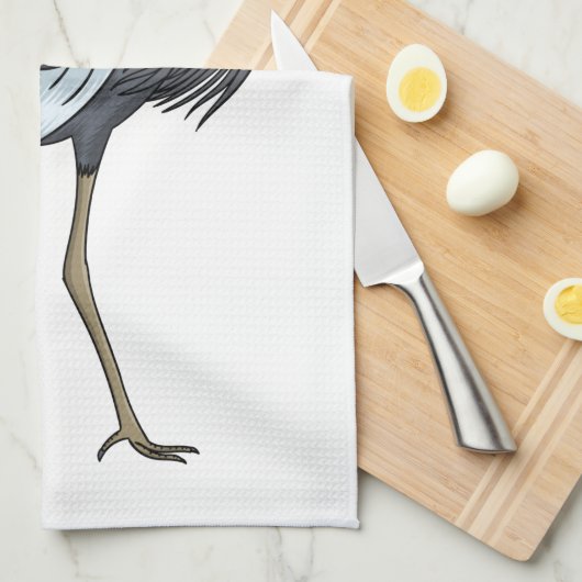 Graukranichkraniche Cartoon Geschirrtuch (Viertel Falte)