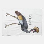 Graukranichkraniche Cartoon Geschirrtuch (Horizontal)