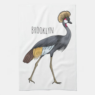 Graukranichkraniche Cartoon Geschirrtuch