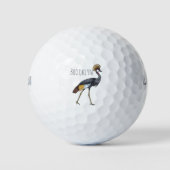 Graukranichkraniche Cartoon Golfball (Vorderseite)