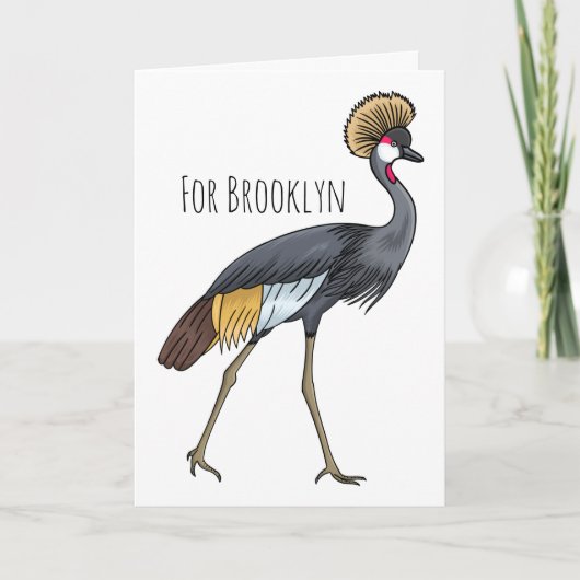 Graukranichkraniche Cartoon Karte (Vorderseite)