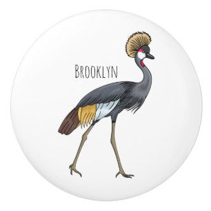 Graukranichkraniche Cartoon Keramikknauf