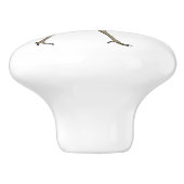 Graukranichkraniche Cartoon Keramikknauf (Seitenansicht)