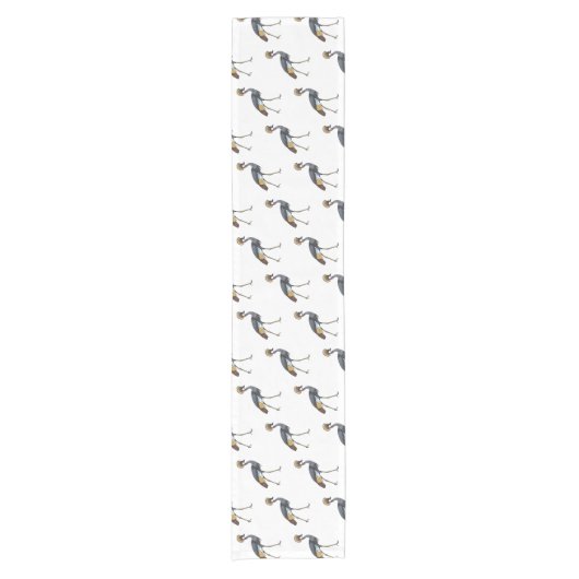 Graukranichkraniche Cartoon Kurzer Tischläufer (Vorderseite)