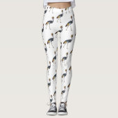 Graukranichkraniche Cartoon Leggings (Vorderseite)